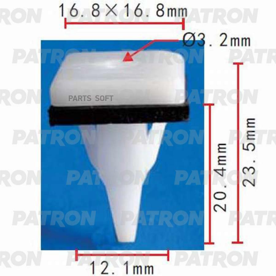 

Зажим пластиковый Mitsubishi применяемость: молдинг порога PATRON P37-0300