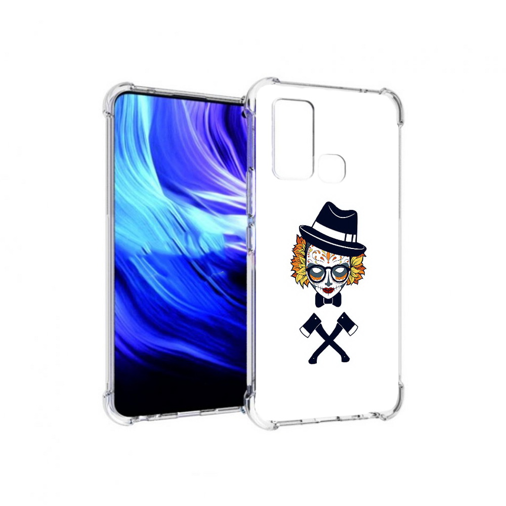 

Чехол MyPads Tocco для Vivo Z6 девушка в маске с топорами рисунок (PT226976.399.304), Прозрачный, Tocco