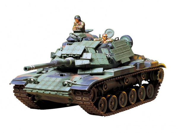 фото Сборная модель 35157 tamiya 1/35 американский танк m60a1 with reactive armor с 2 фигурами