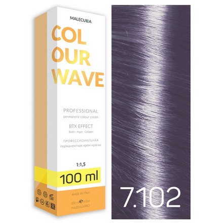 фото Крем-краска для волос malecula colour wave 7.102