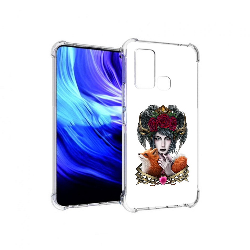 

Чехол MyPads Tocco для Vivo Z6 девушка с лисой (PT226976.399.314), Прозрачный, Tocco