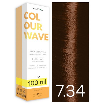 фото Крем-краска для волос malecula colour wave 7.34