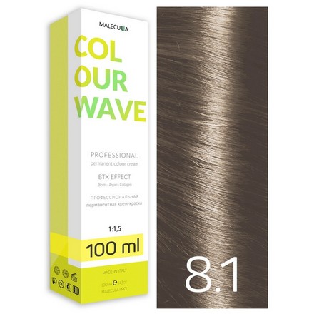 фото Крем-краска для волос malecula colour wave 8.1