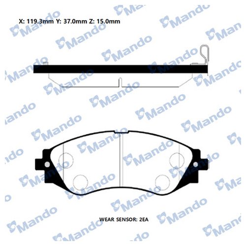 

Тормозные колодки Mando передние RMPD08NS