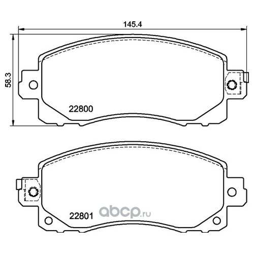 

Комплект передних тормозных колодок Mintex MDB4056 для Subaru Impreza, XV