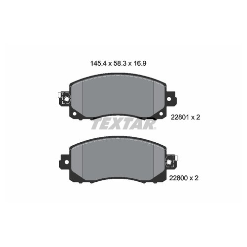 

Комплект передних тормозных колодок Textar 2280001 для Subaru Impreza, XV