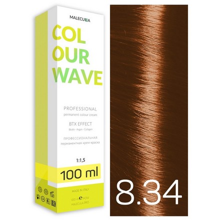 фото Крем-краска для волос malecula colour wave 8.34