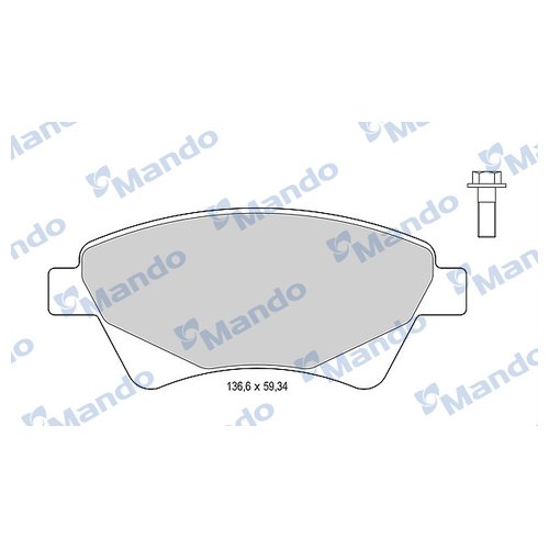 

Комплект передних тормозных колодок Mando MBF015180