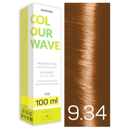 фото Крем-краска для волос malecula colour wave 9.34