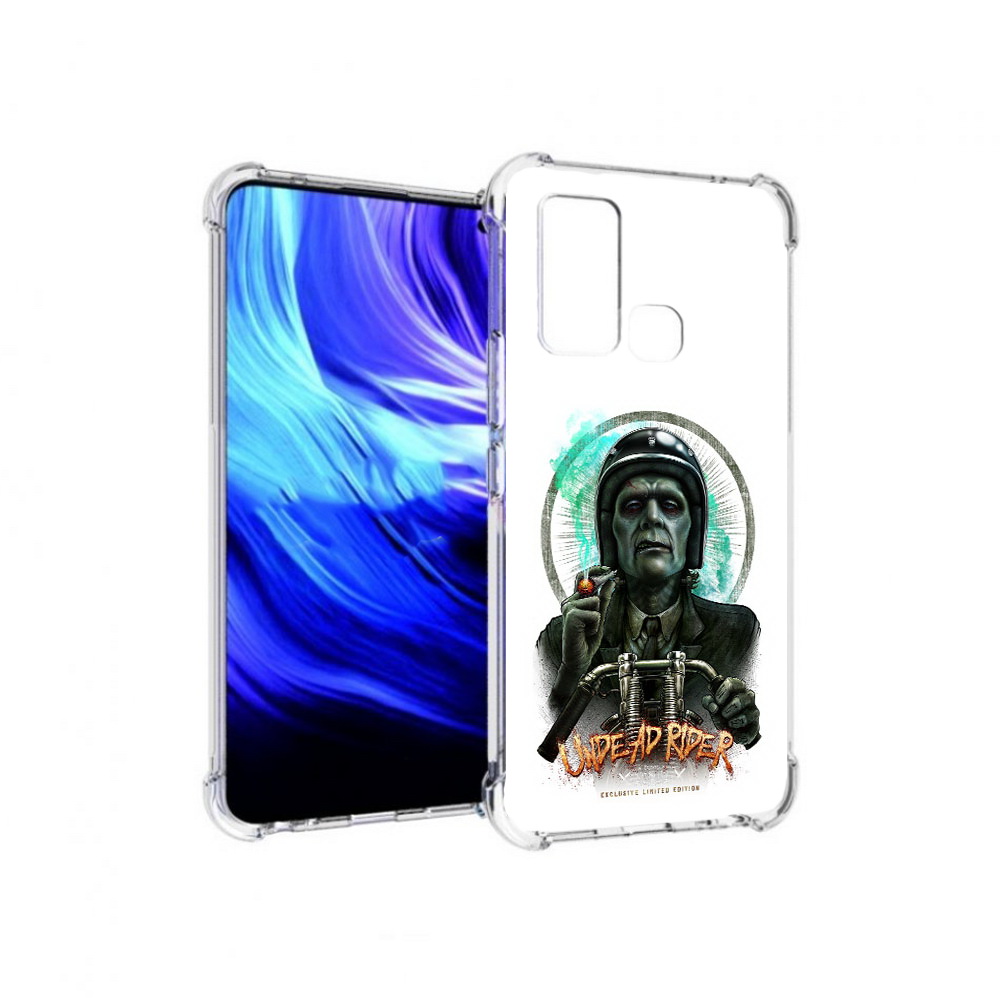 

Чехол MyPads Tocco для Vivo Z6 зеленый мужчина с сигаретой на мотоцикле (PT226976.399.359), Прозрачный, Tocco