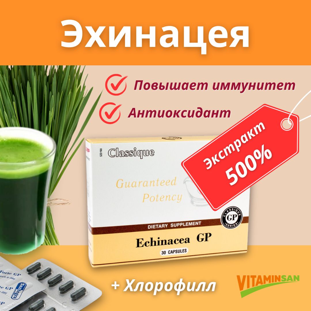 

Экстракт эхинацеи Santegra Echinacea GP 30 капсул