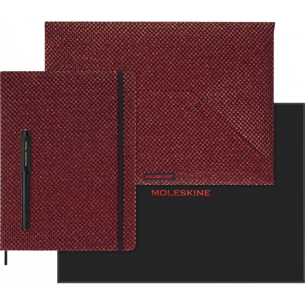 Набор Moleskine еженедельник, ручка перьевая, папка-конверт LEHSHINEUNDBUNDM