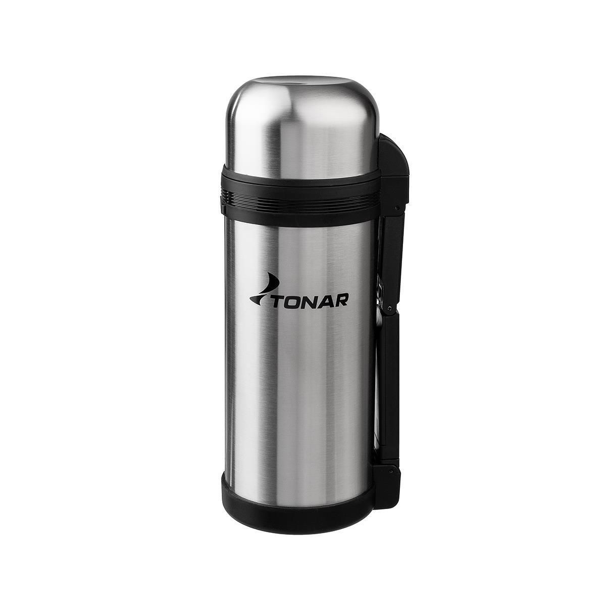 

Термос (HS.TM-012) 1500ML (дополн.пласт.чашка, скл.ручка, ремень) TONAR, Серебристый;черный