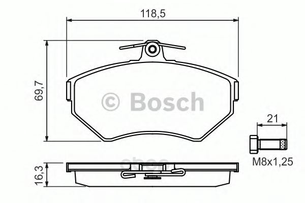 Тормозные колодки Bosch дисковые 986494010 100056982540