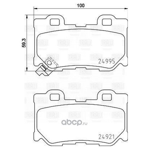 

Колодки задние дисковые InfinitiFXII(08-)/G37(07-)/Q70(13-)/QX70(13-) Trialli PF4081