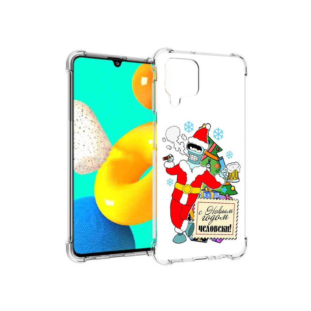 Чехол MyPads Tocco для Samsung Galaxy M32 С новым годом человеки (PT161818.523.150)