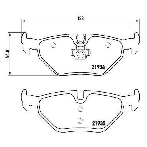 фото Колодки торм. для а/м bmw 3 (e46) (98-) диск. зад. (pf 4092) trialli pf4092