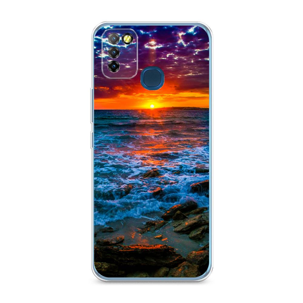 

Чехол на Infinix HOT 10 Lite "Закат 1", Оранжевый;синий, 3100350-2