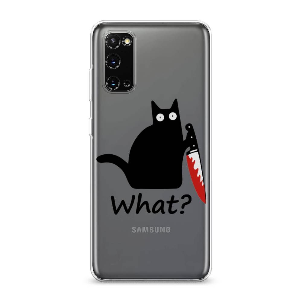 

Чехол на Samsung Galaxy S20 "Котик с ножом", Черный;красный, 29250-6
