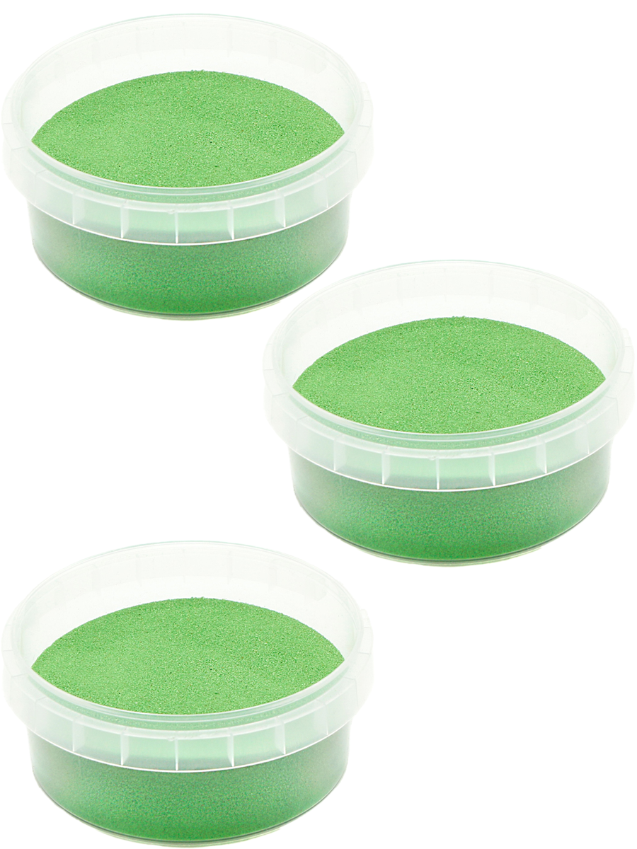 Модельный песок STUFF PRO для миниатюр зеленый, 3 шт
