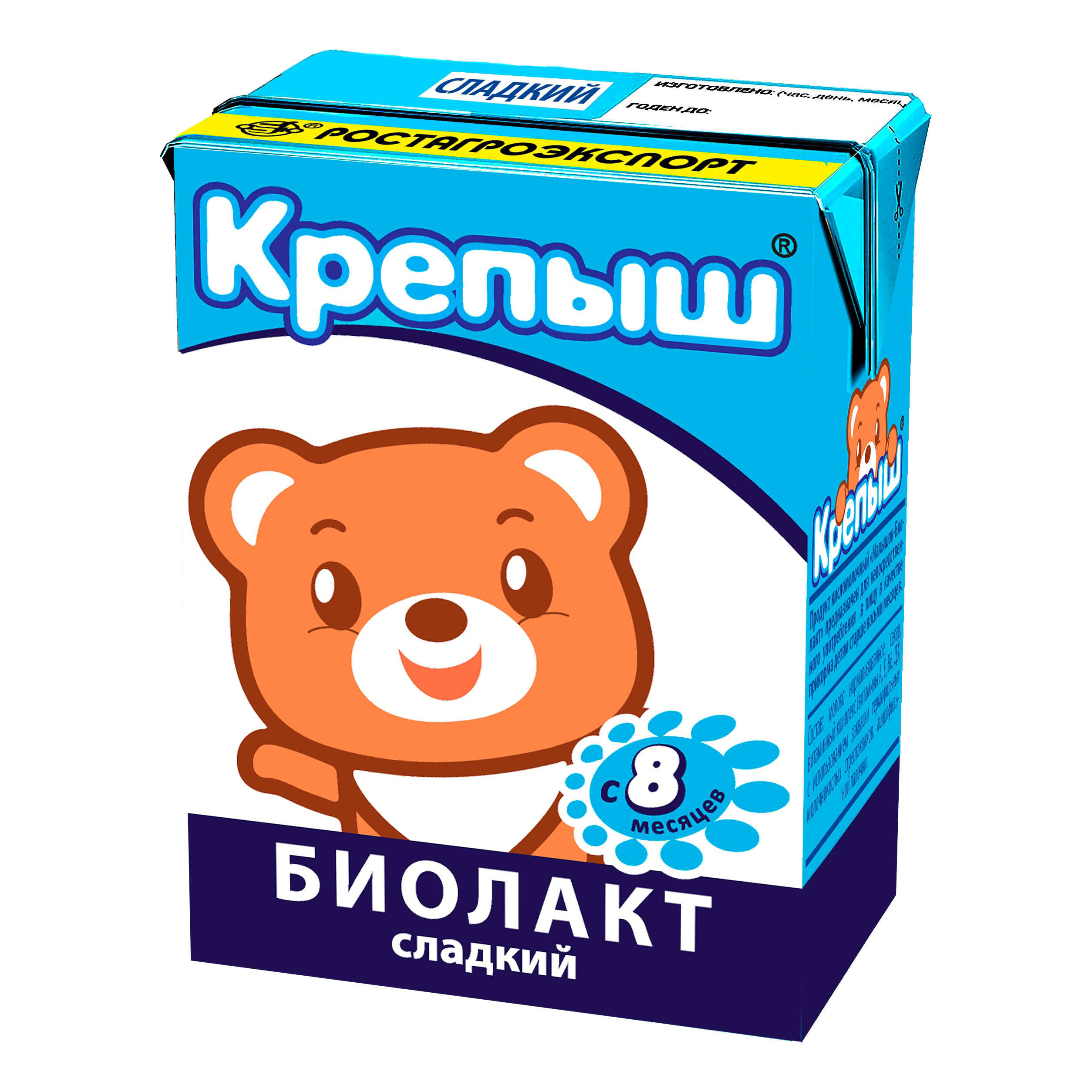 

Биолакт Крепыш сладкий 3,0% 0,2 л