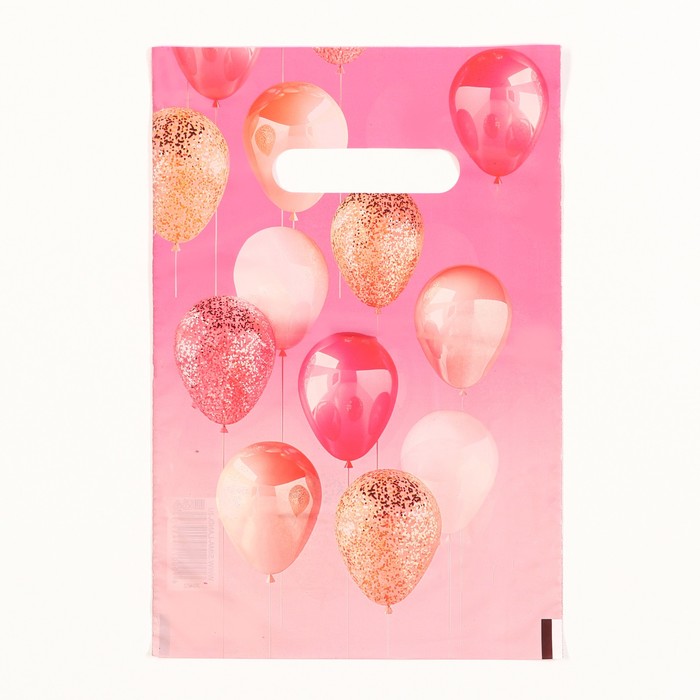 

Пакет "праздничные шары", полиэтиленовый с вырубной ручкой, 20 х 30 см, 30 мкм, набор 20 ш