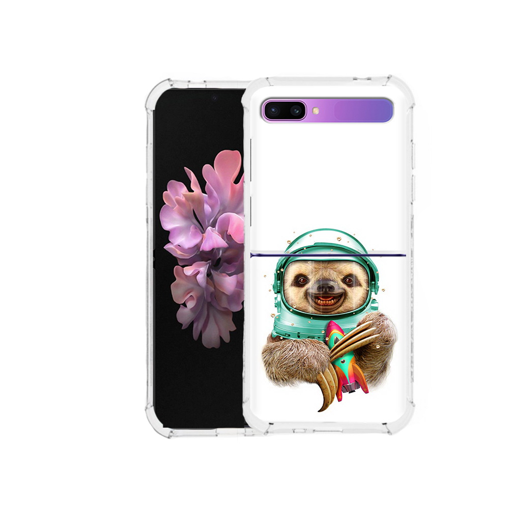 

Чехол MyPads Tocco для Samsung Galaxy Z Flip Ленивец астронавт (PT226935.587.104), Прозрачный, Tocco
