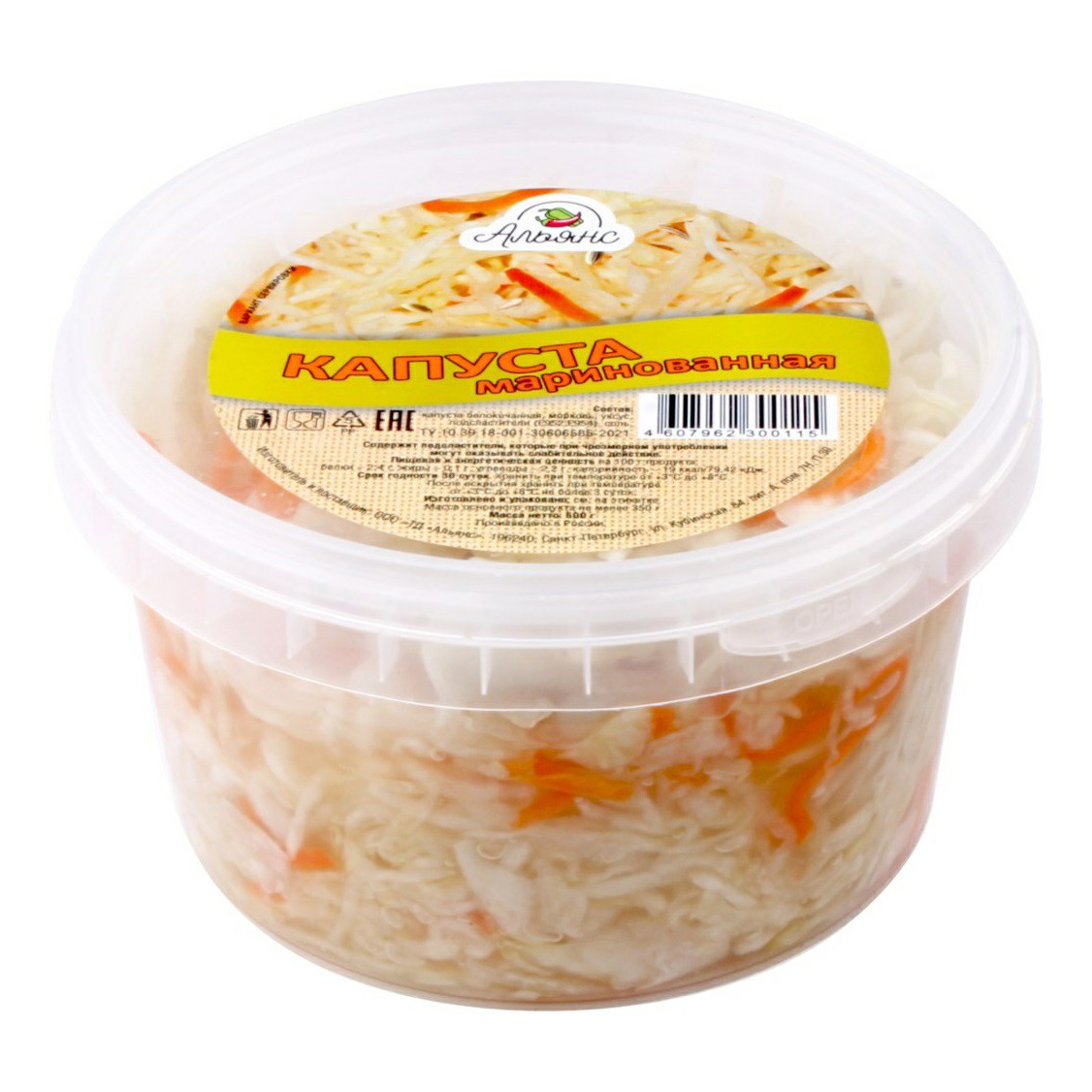 

Капуста Альянс маринованная 500 г