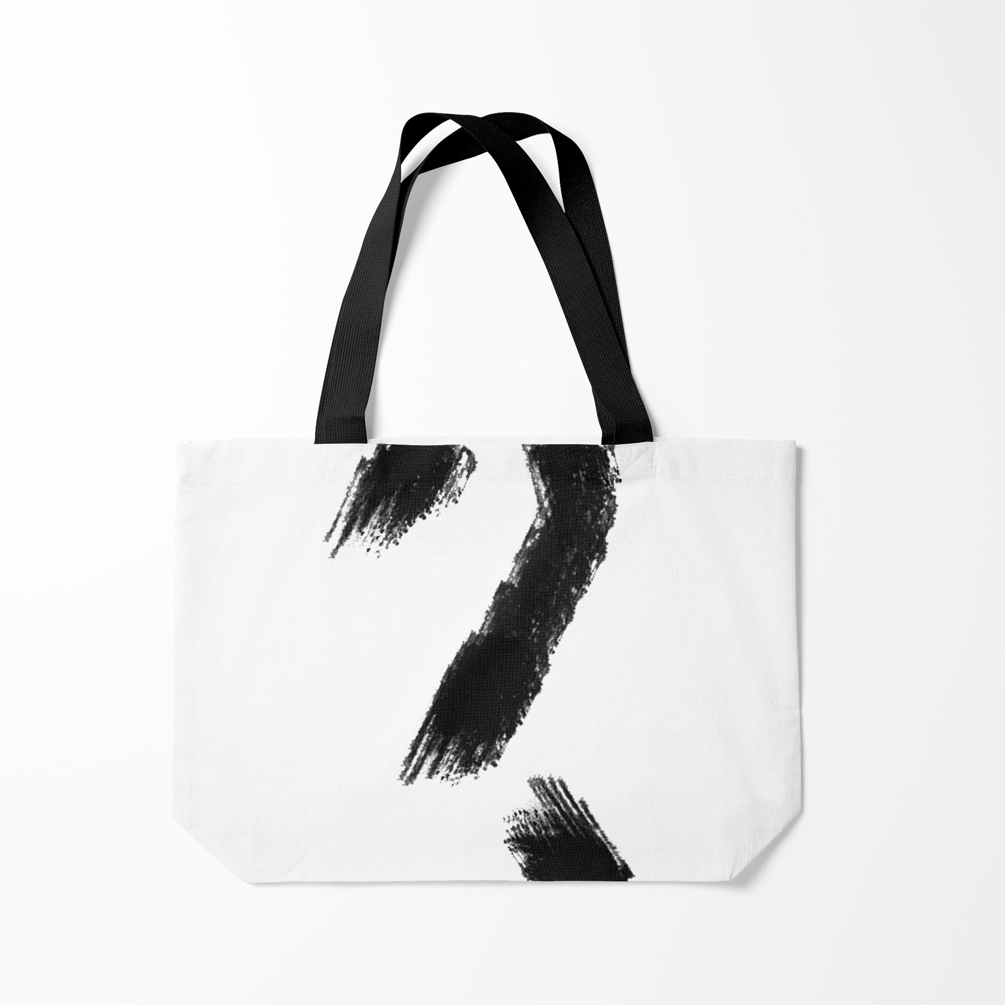 

Сумка шoппер унисекс Burnettie Мазок художника, белый; черный, Мазок художника