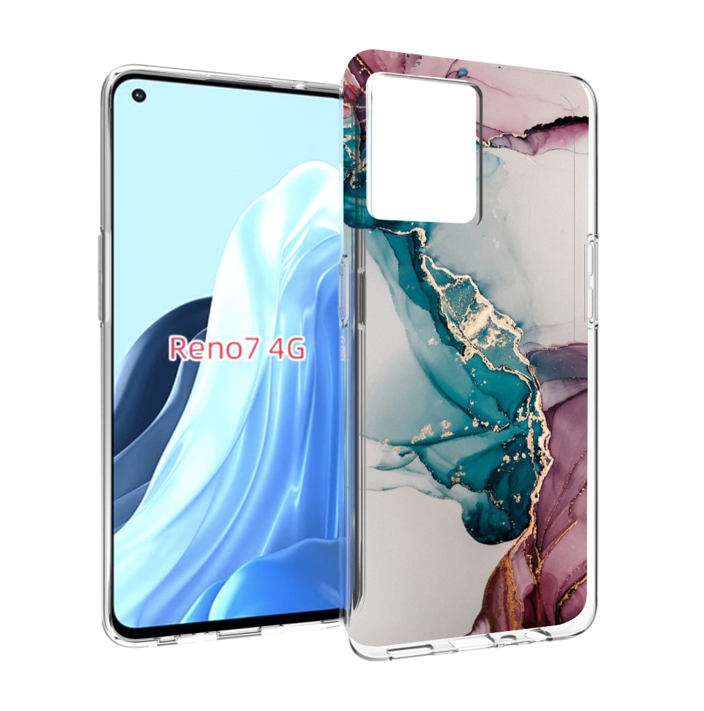 

Чехол MyPads фиолетовый синий краски для OPPO RENO 7 4G, Прозрачный, Tocco