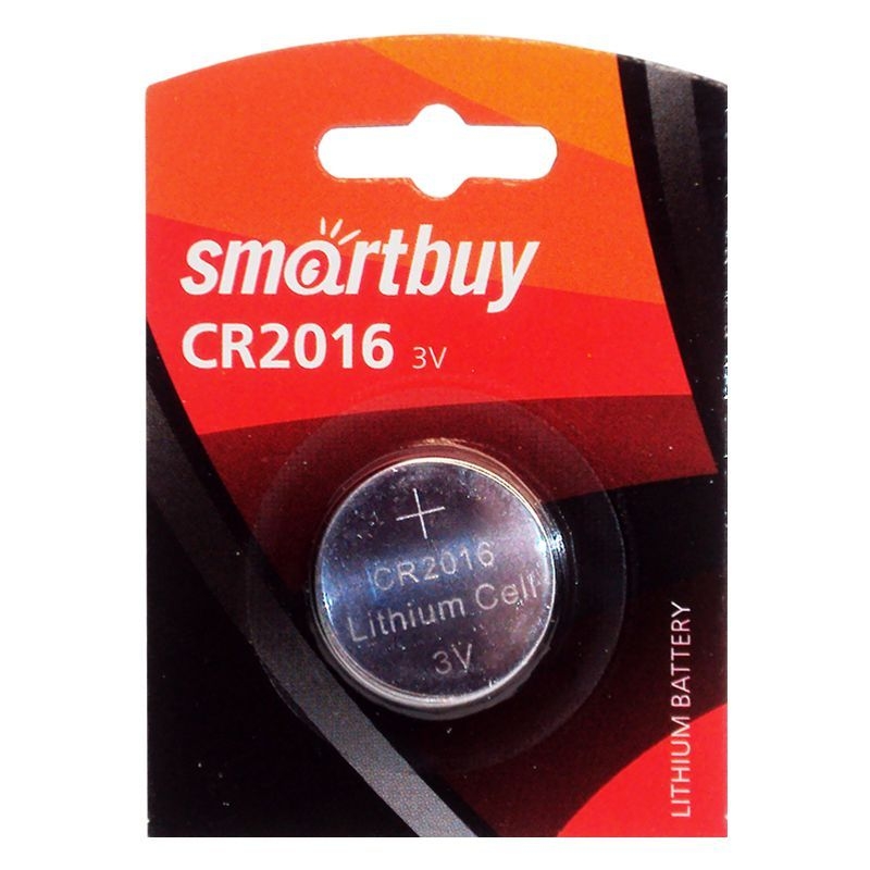 Элемент питания smartbuy CR2016 элемент питания cr2016 profi r блистер 1шт cr2016 блистер 1шт 12448 robiton