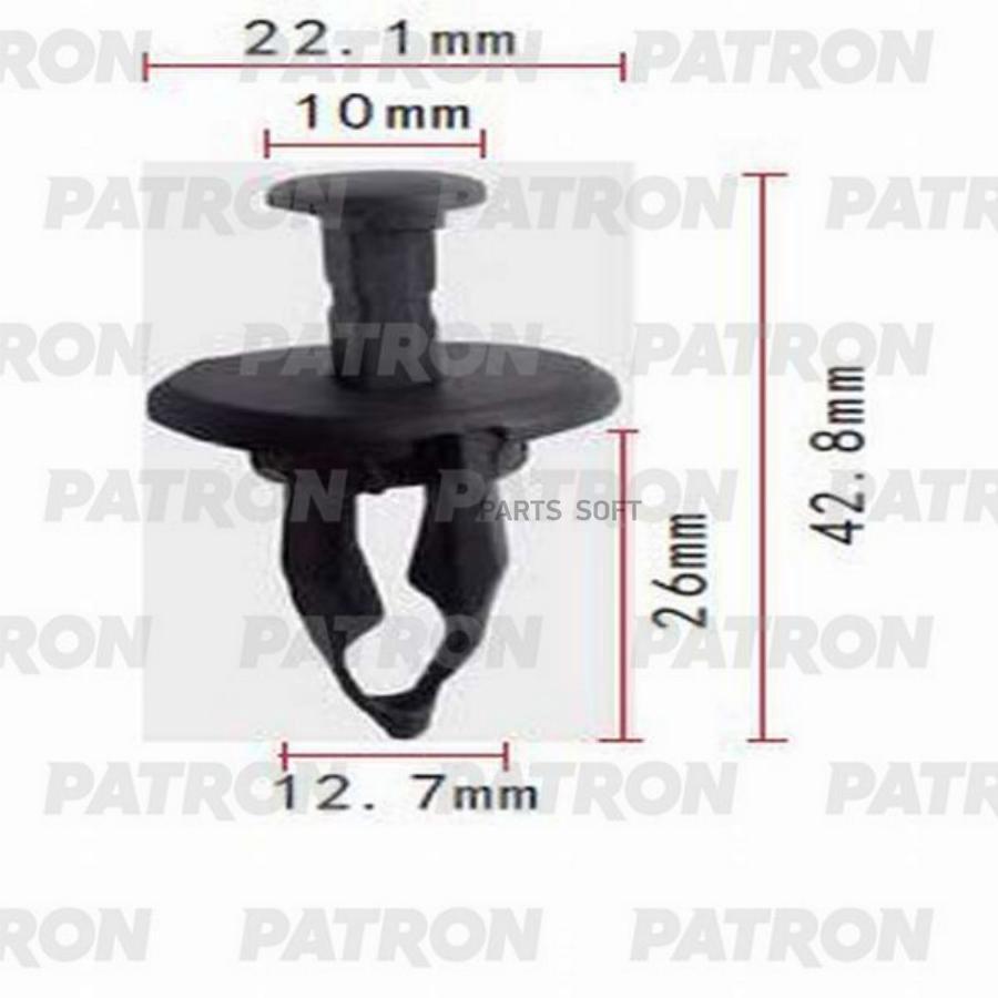 Клипса пластмассовая GM применяемость: подкрылок, крылья, бампер PATRON P37-0736