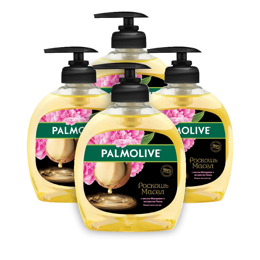 Жидкое мыло для рук Palmolive Роскошь масел с маслом Макадамии, 300 мл х 4 шт