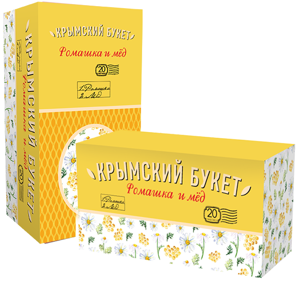 

Чайный напиток Крымский букет ромашка-мед в пакетиках 1,5 г х 20 шт