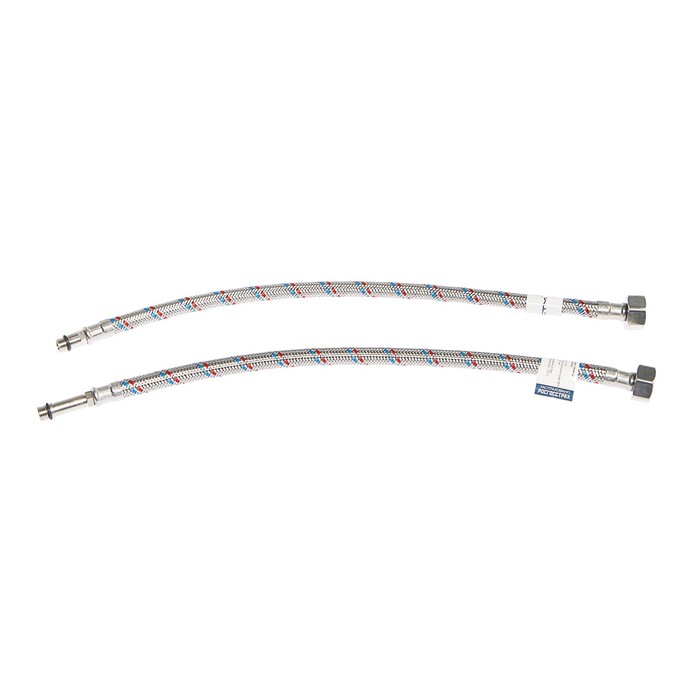 

Подводка для смесителя "СТМ",1/2"xM10, 40 см, нерж.сталь, 2 шт., Серебристый