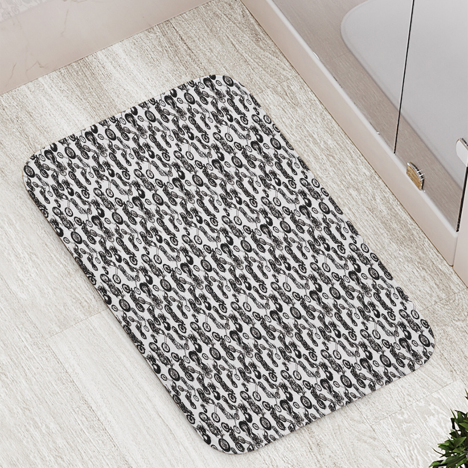 

Коврик противоскользящий JoyArty Мотоциклы ретро для ванной сауны бассейна 77х52 см, Мотоциклы ретро