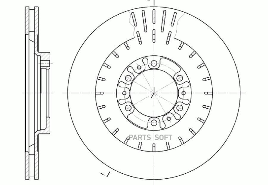 

Тормозной диск GBRAKE вентилируемый GR02796