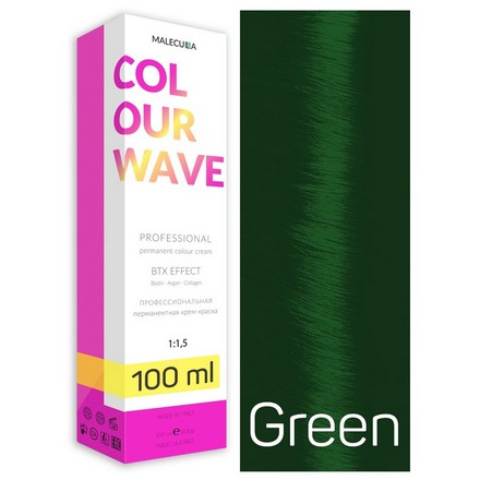 фото Крем-краска для волос malecula colour wave зеленая