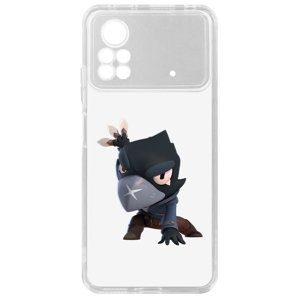 

Чехол-накладка Brawl Stars-Ворон для Poco X4 Pro 5G, Прозрачный