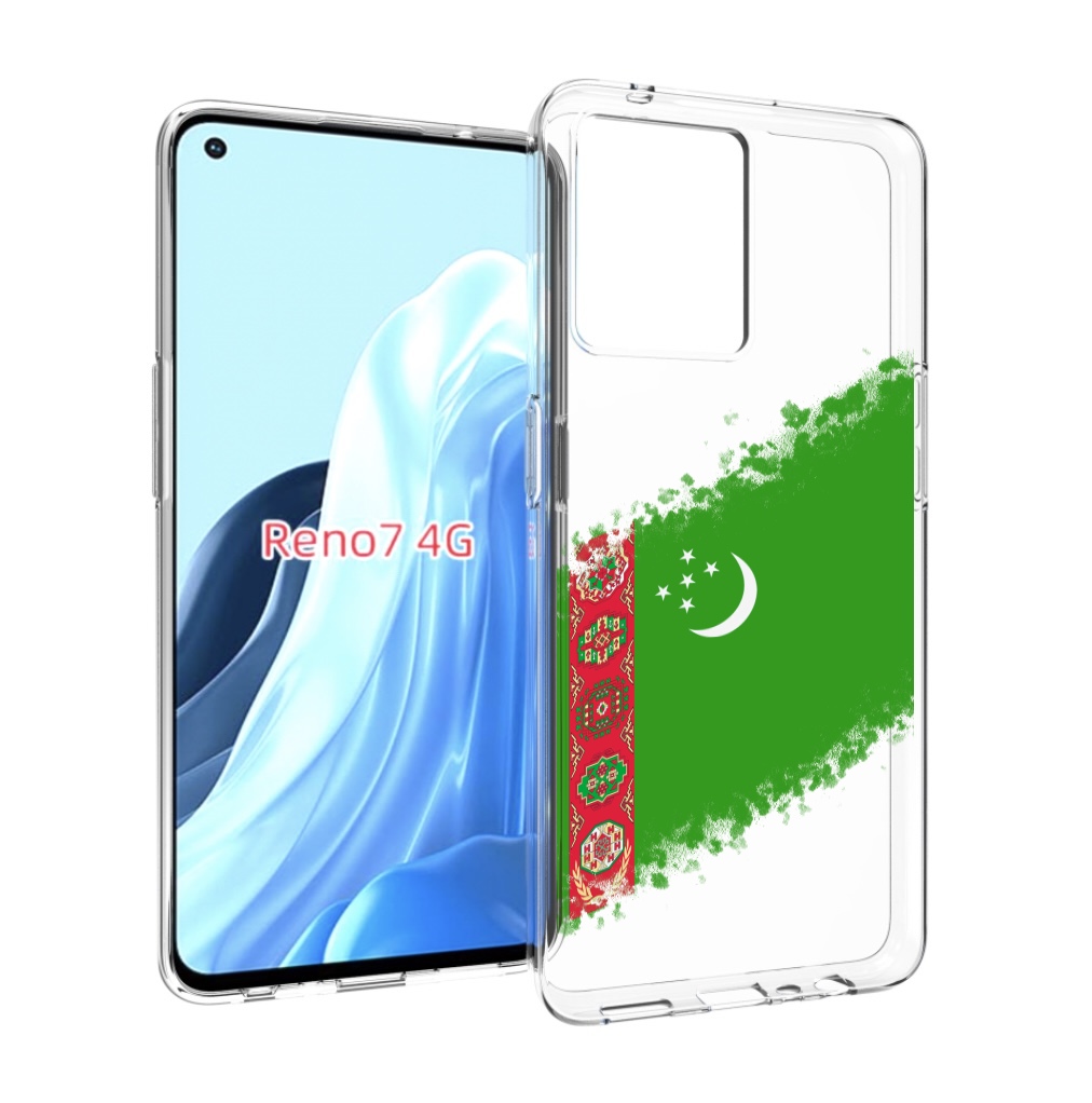 

Чехол MyPads флаг герб Туркменистан-1 для OPPO RENO 7 4G, Прозрачный, Tocco
