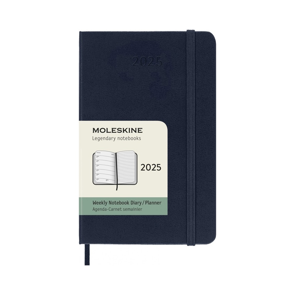 DHB2012WN2 Еженедельник moleskine classic wknt, pocket 90x140 мм, 144 стр., синий сапфир