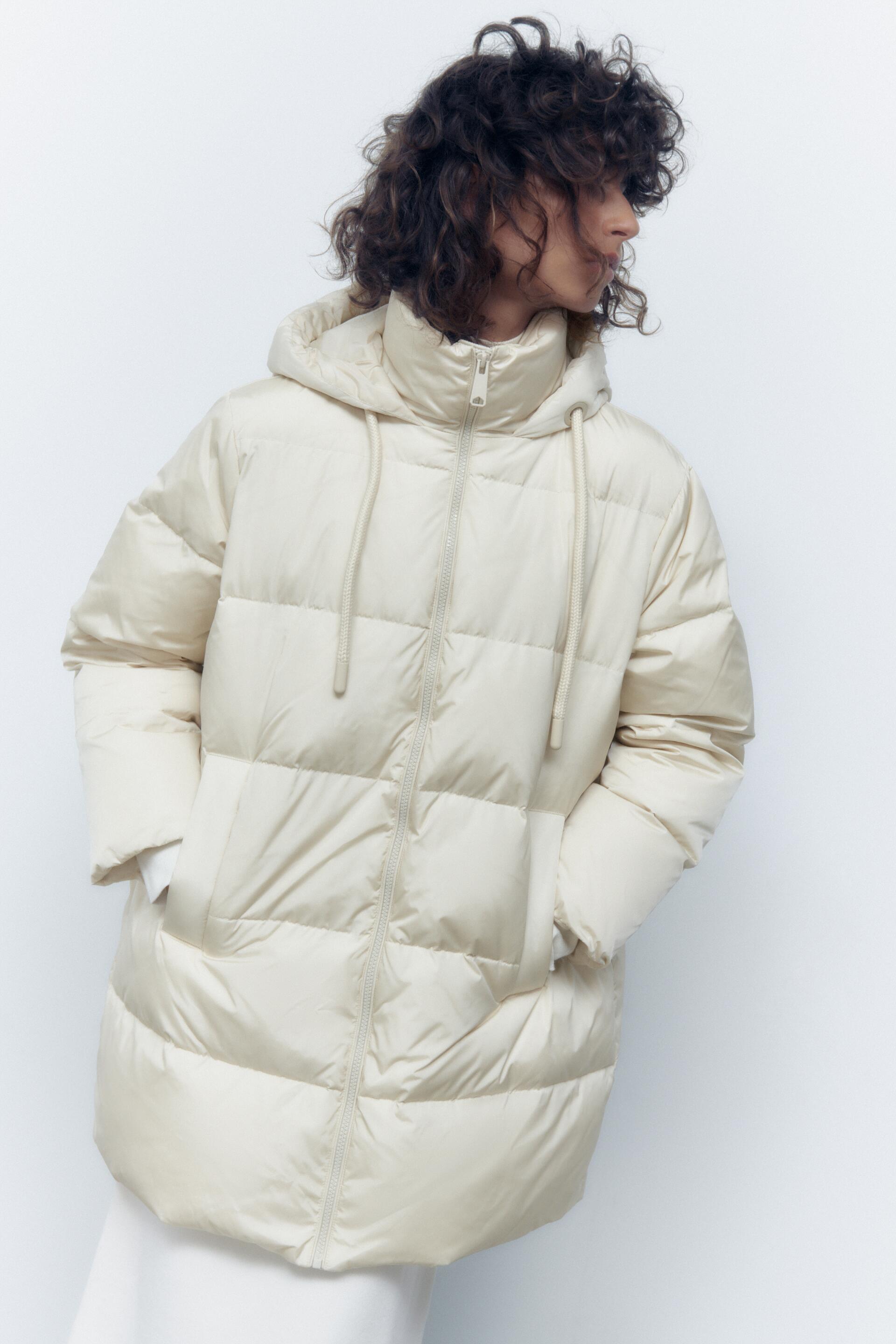 

Пуховик женский ZARA 08073234 белый XS, 08073234