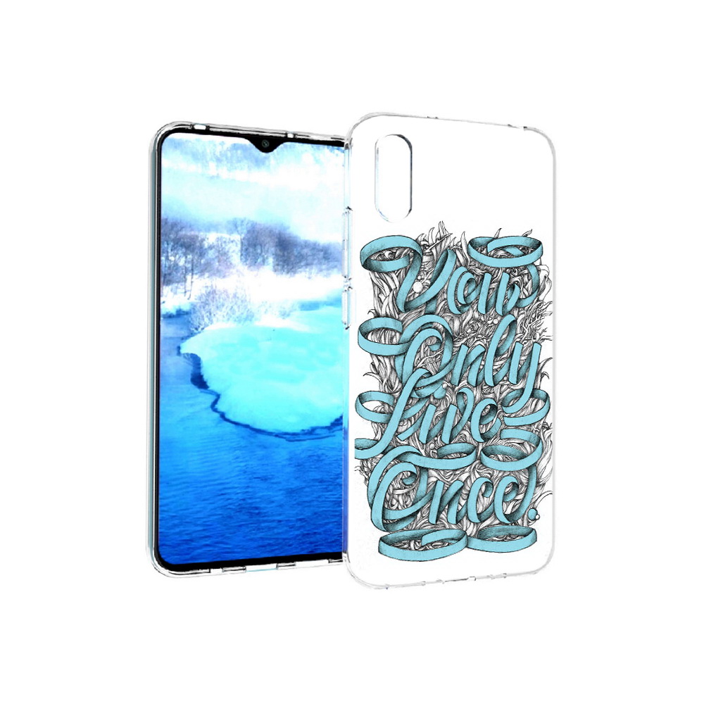 Чехол MyPads Tocco для Xiaomi Redmi 9A слова из ленты абстракция (PT151022.270.607)