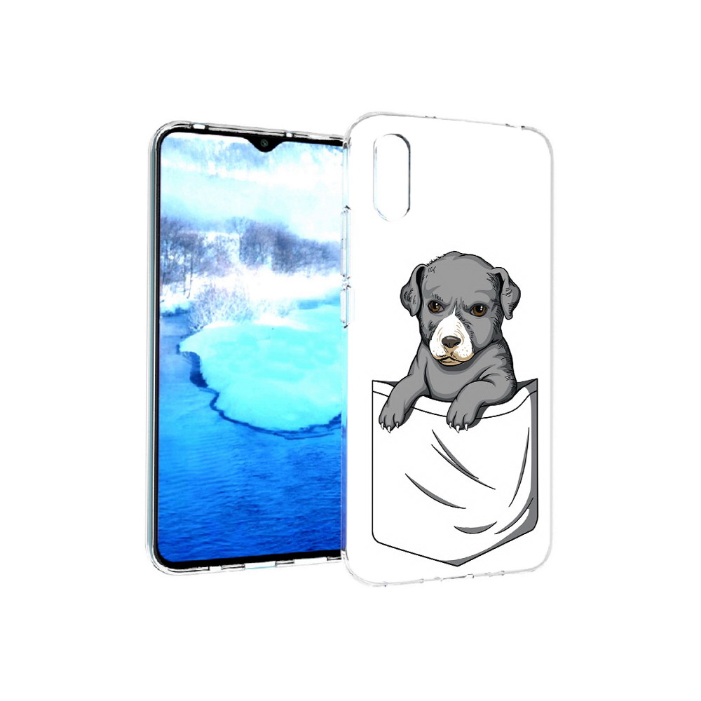 

Чехол MyPads Tocco для Xiaomi Redmi 9A собачка в кармане (PT151022.270.611), Прозрачный, Tocco