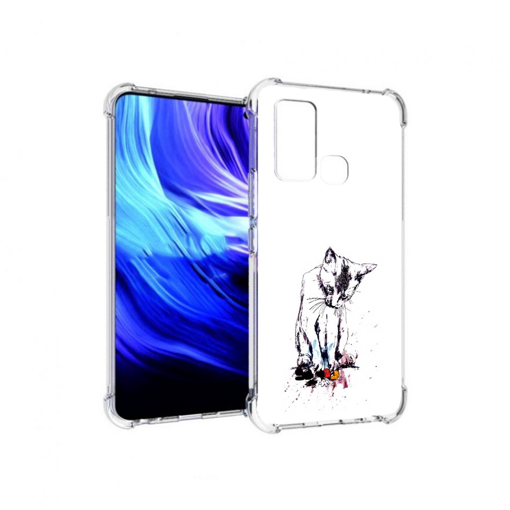 

Чехол MyPads Tocco для Vivo Z6 кот и микки (PT226976.399.399), Прозрачный, Tocco