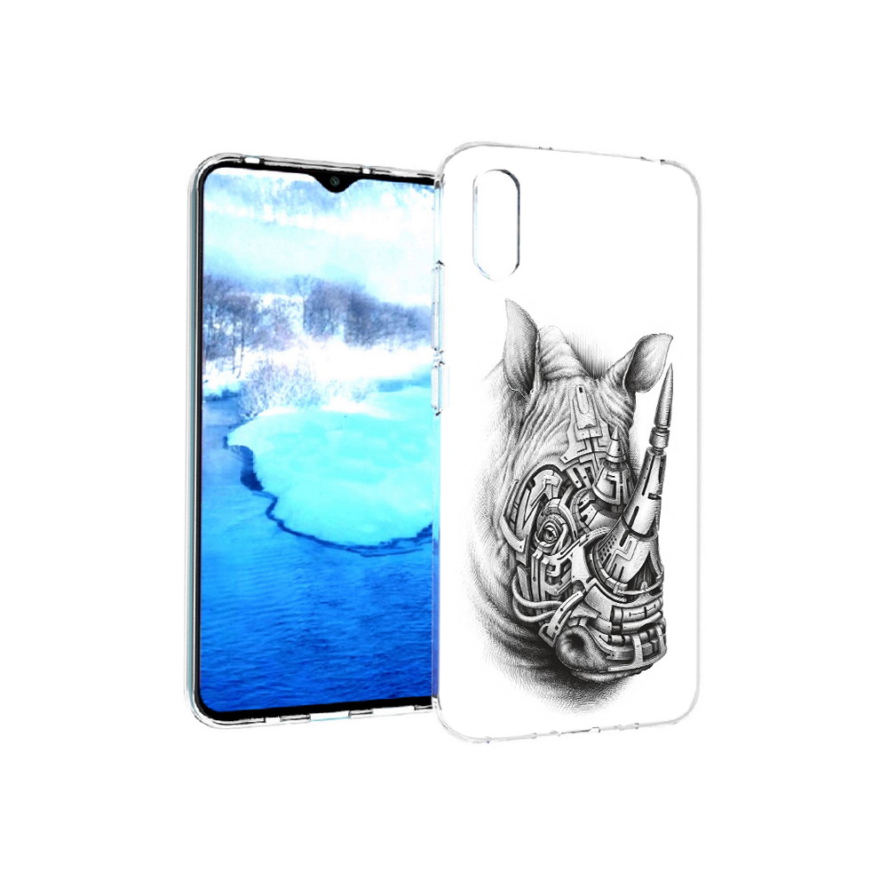 

Чехол MyPads Tocco для Xiaomi Redmi 9A стальной носорог (PT151022.270.620), Прозрачный, Tocco