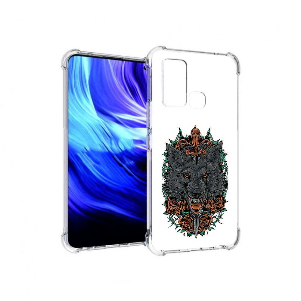 

Чехол MyPads Tocco для Vivo Z6 красивый злой волк (PT226976.399.409), Прозрачный, Tocco