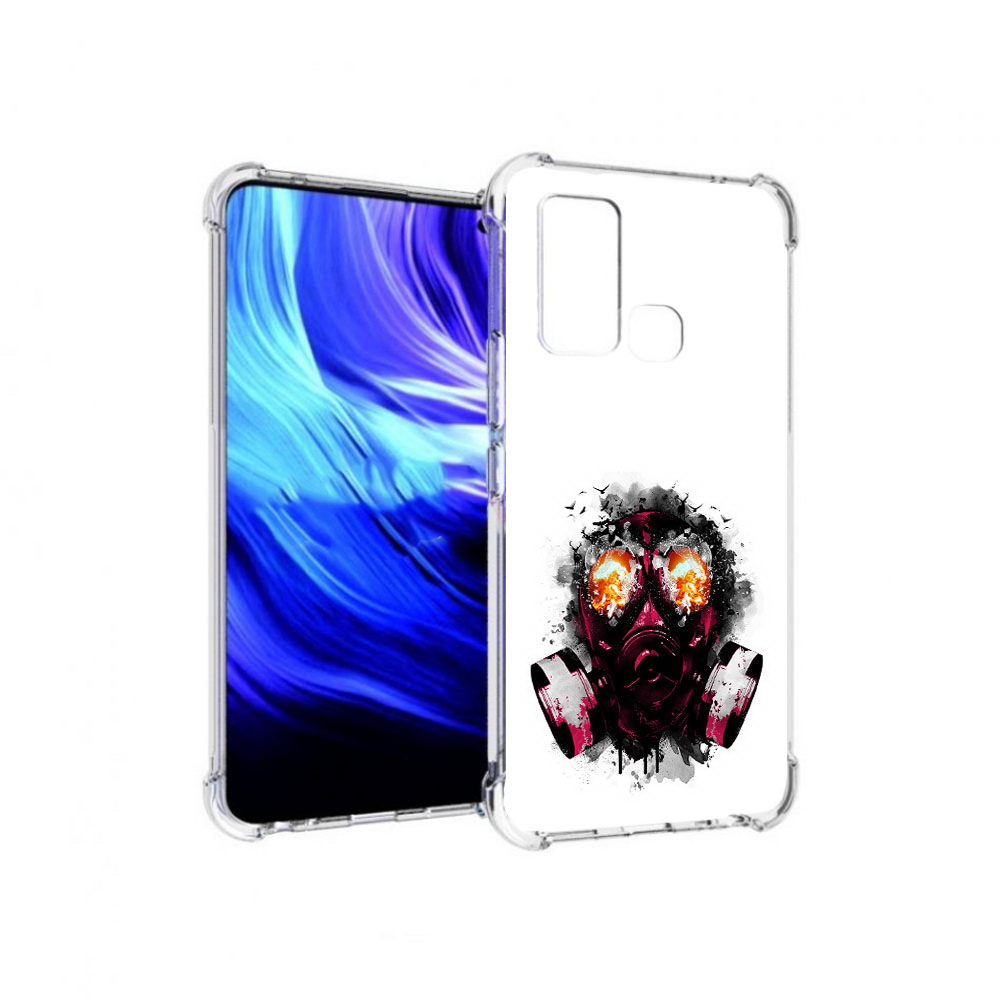

Чехол MyPads Tocco для Vivo Z6 красный противогаз (PT226976.399.412), Прозрачный, Tocco