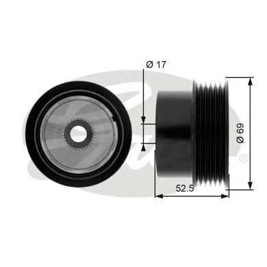 Шкив Генератора 7789-10078 GATES oap7101