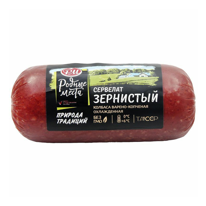 

Колбаса варено-копченая РМ Сервелат Зернистый